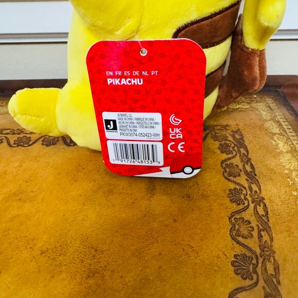 Pokemon Sitting Pikachu Poke Plush Plushie 8 inch Stuffed Toy NEW - Picture 3 of 10
